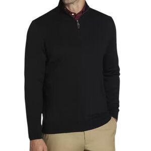 Jos. A. Bank Black 100% Merino Wool Sweater Size XL